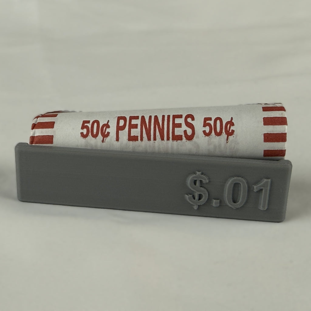 Penny Sorting and Collecting Tray – Wood Color with $0.01 Denomination