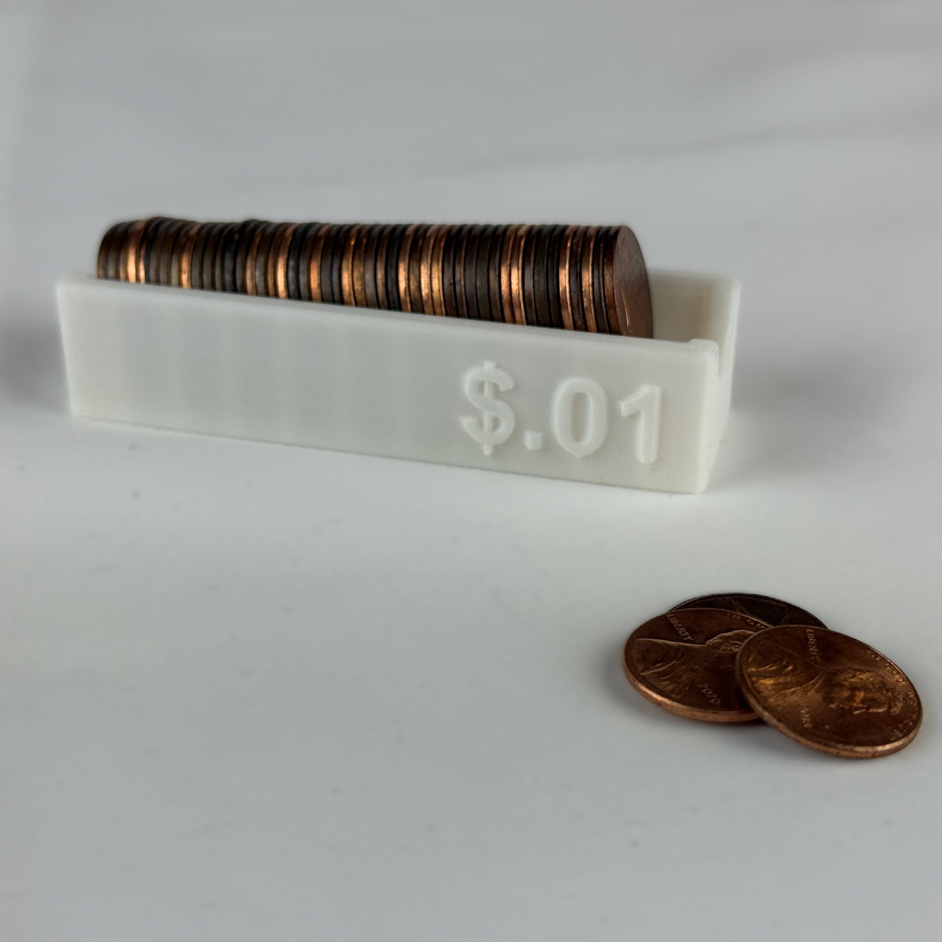 Penny Sorting and Collecting Tray – Wood Color with $0.01 Denomination