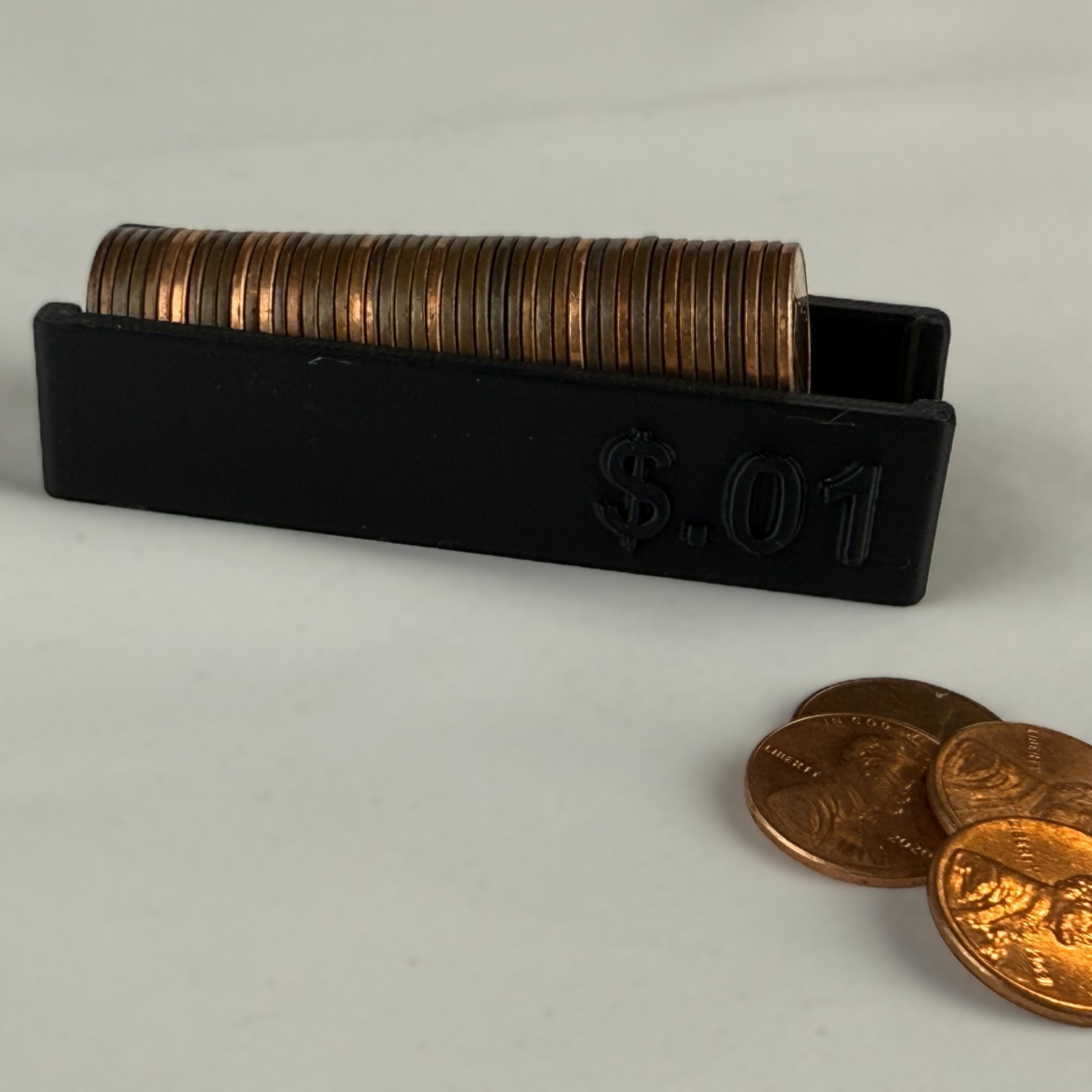 Penny Sorting and Collecting Tray – Wood Color with $0.01 Denomination