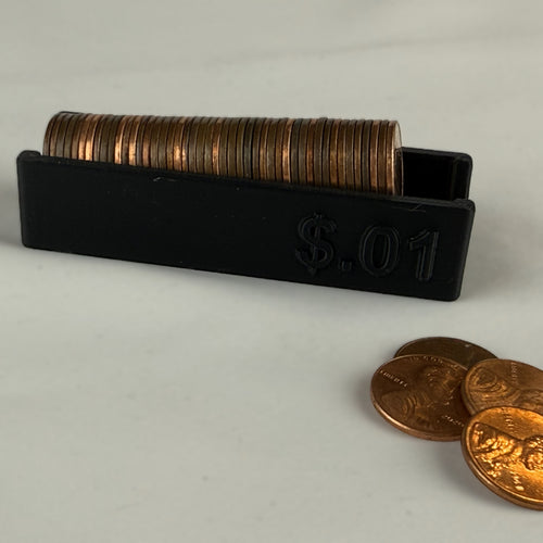 Penny Sorting and Collecting Tray – Wood Color with $0.01 Denomination