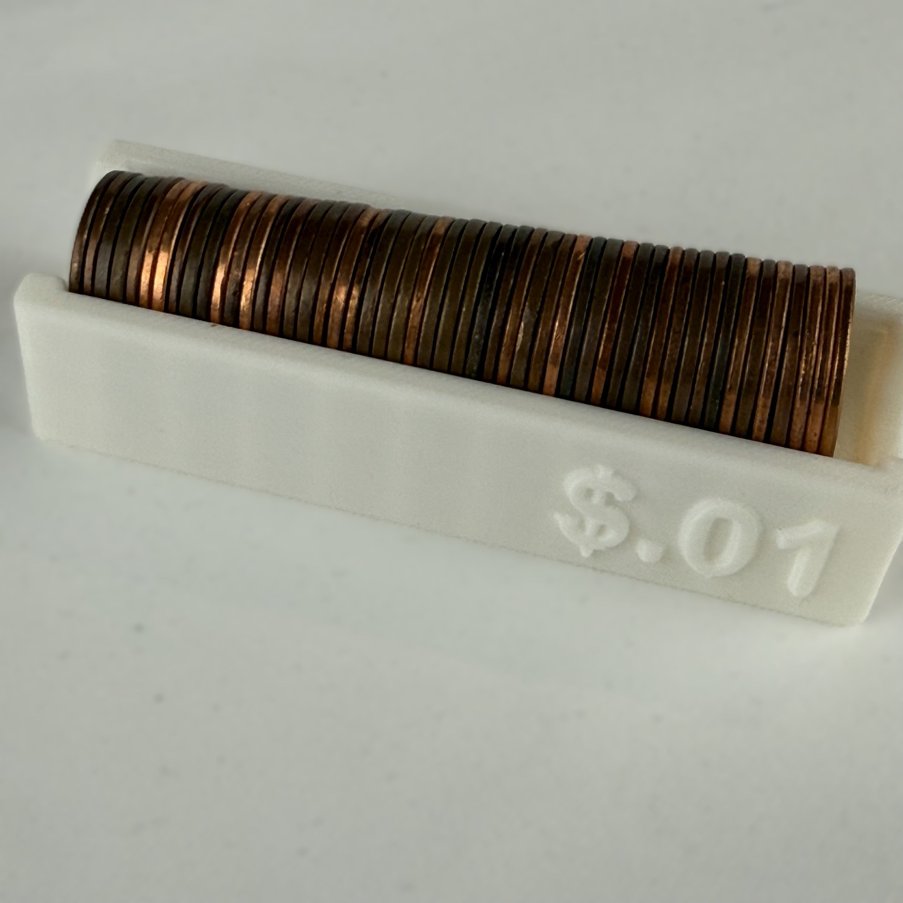 Penny Sorting and Collecting Tray – Wood Color with $0.01 Denomination