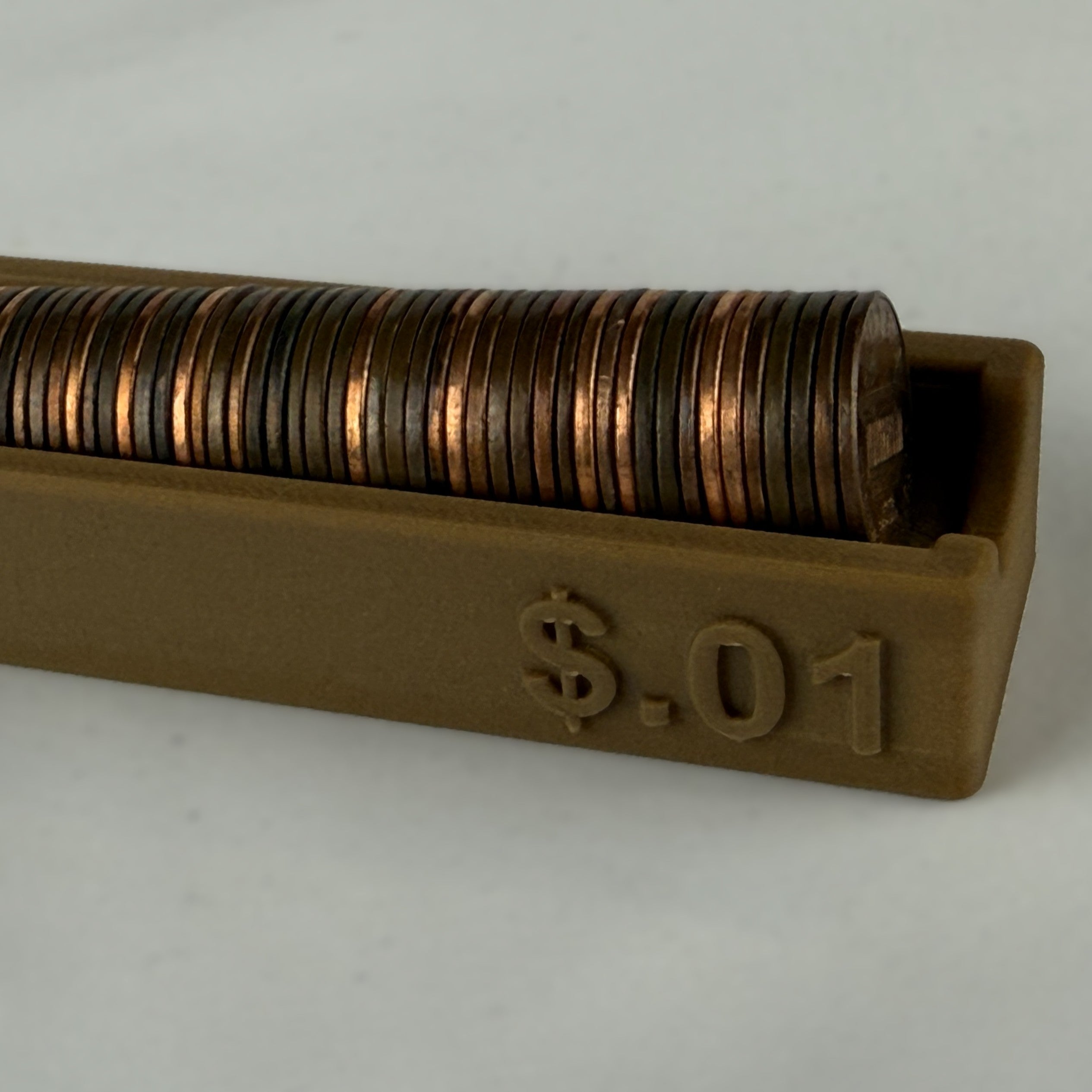 Penny Sorting and Collecting Tray – Wood Color with $0.01 Denomination