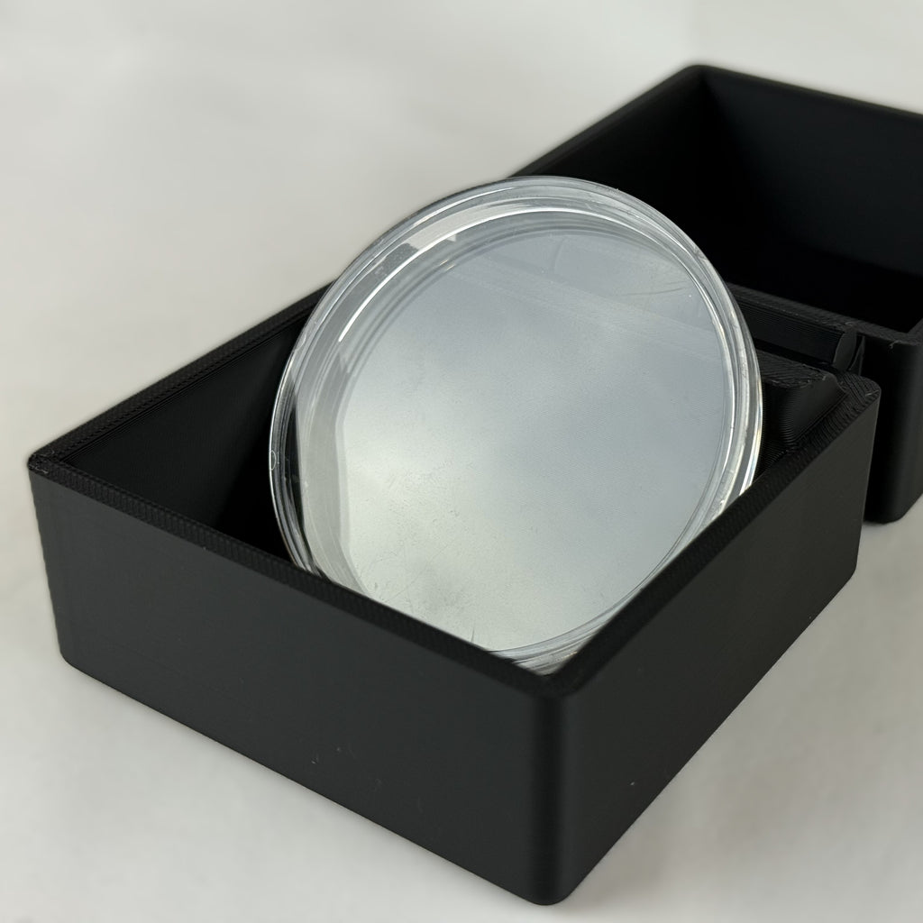 Display Box for 5oz Round 71mm Capsule with Hinged Lid