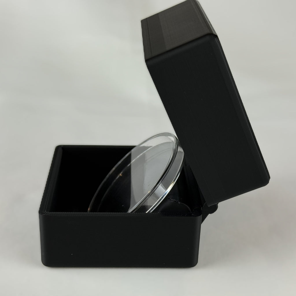 Display Box for 5oz Round 71mm Capsule with Hinged Lid