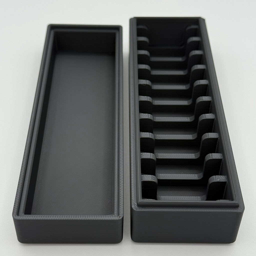 Geiger 100g Square Loaf Storage Box 10 Row 3D Printed Black