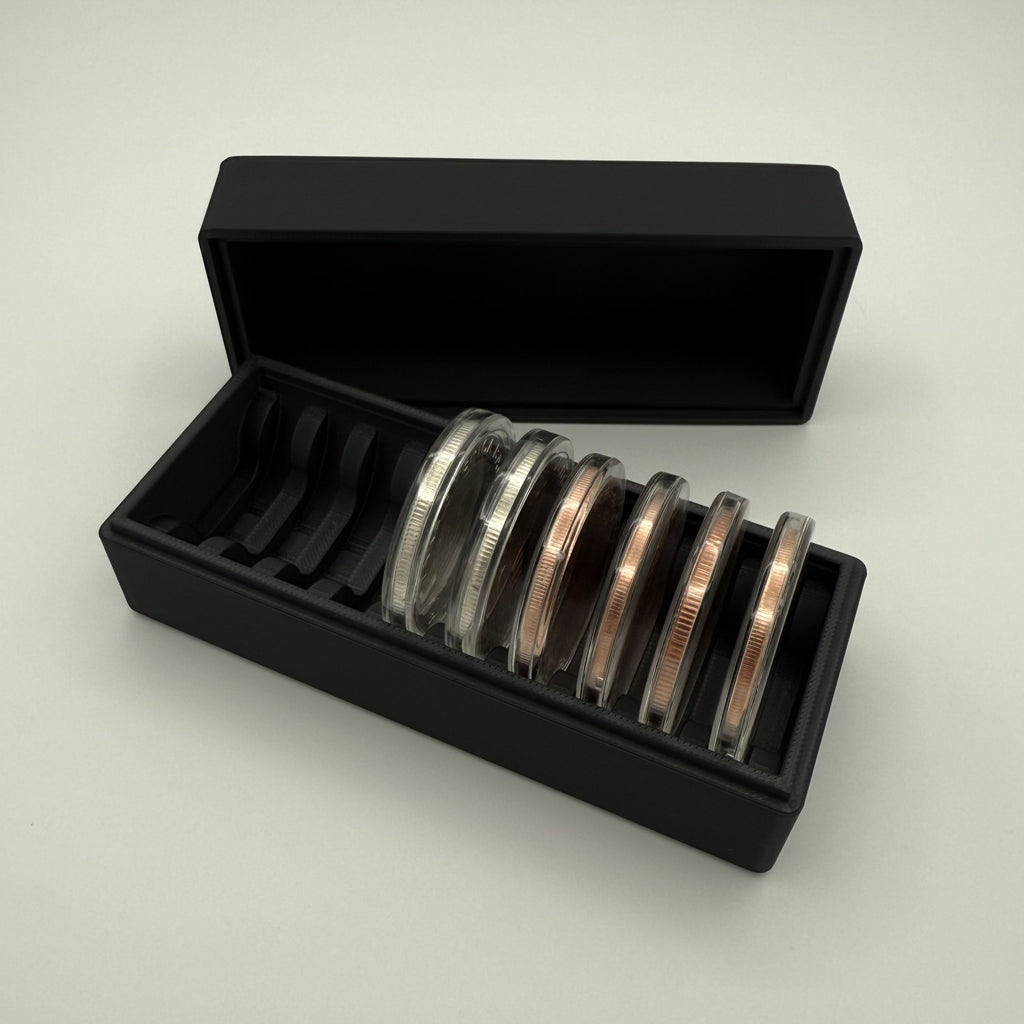 Storage Container for 1oz Silver or Copper Rounds in Capsule