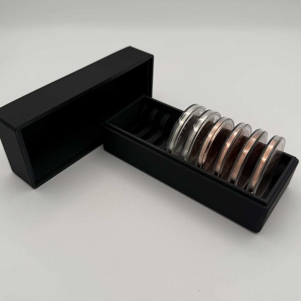 Storage Container for 1oz Silver or Copper Rounds in Capsule