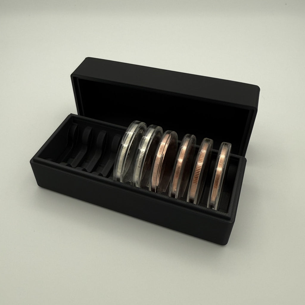 Storage Container for 1oz Silver or Copper Rounds in Capsule