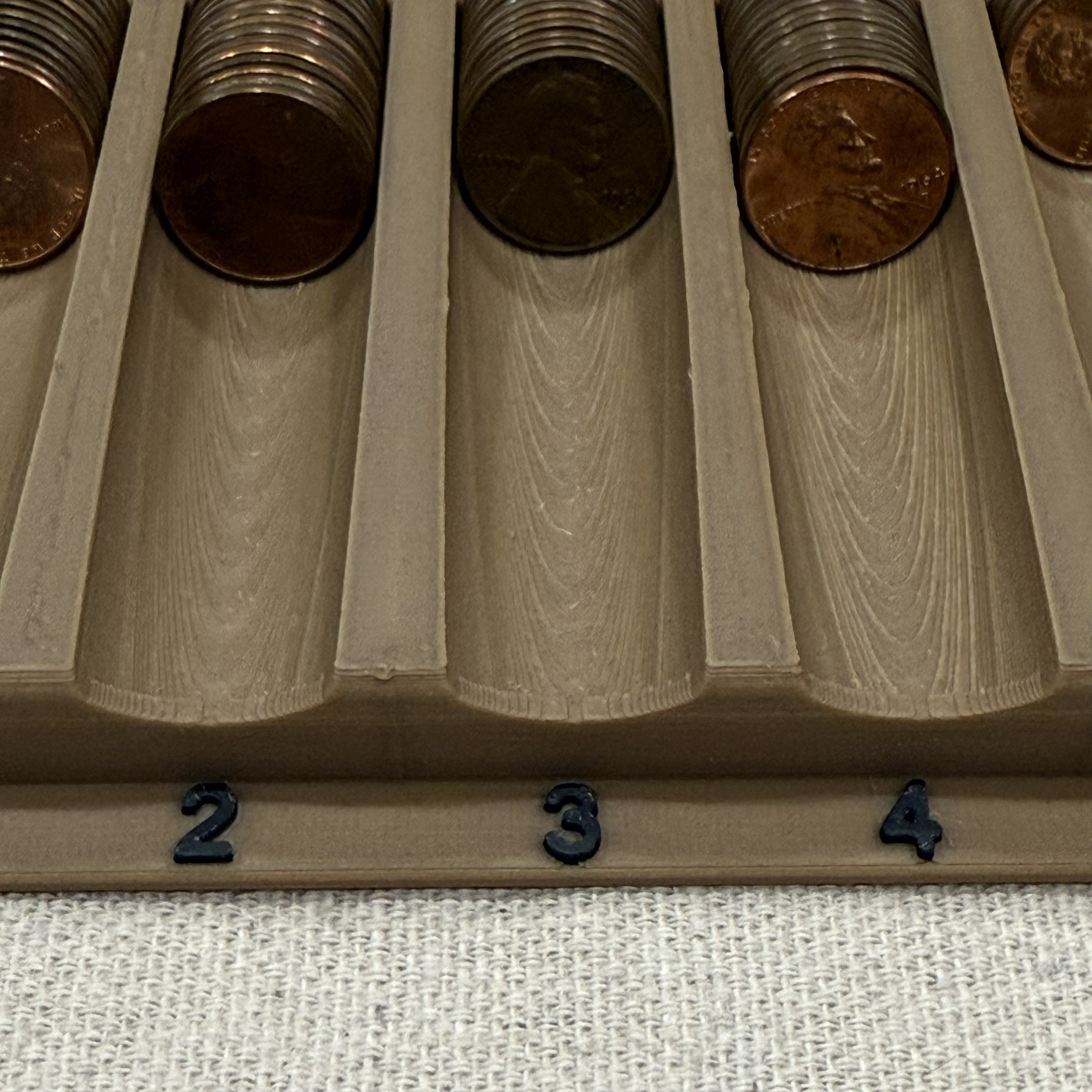 Penny Hunting Tray Year Sorter 0-9 Lincoln Cent Organizer